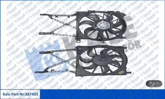 KALE 387455 Fan Motoru Davlumbazli Opel Astra H Astra H Gtc 1.4 1.6 04>10 (Z14xep) (12v 306w-2650rpm)